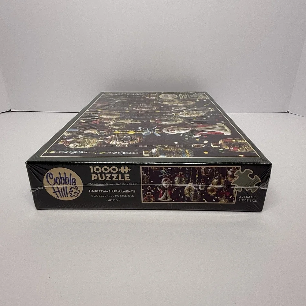 Cobble‎ Hill Christmas Ornaments 1000 Piece Puzzle With Poster Brand New Sealed